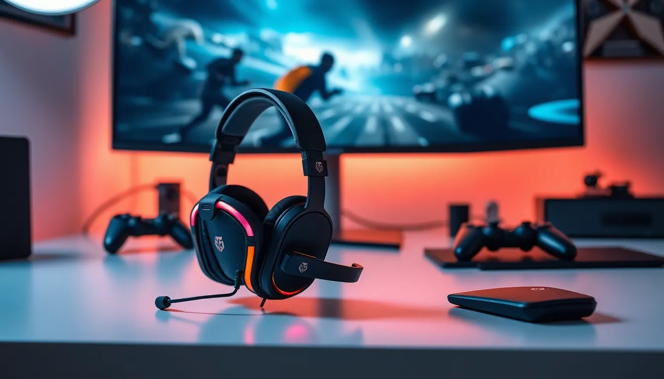 RIG gaming headset showcased in a modern gaming setup.
